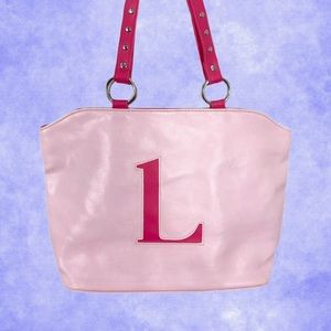 “L” initial tote bag